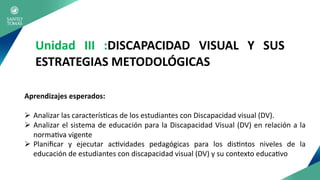 Educación Especial: Discapacidad Visual y Estrategias Metodológicas | PDF