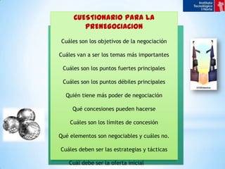 CONSEJOS PARA LA PRENEGOCIACION:NO CONVIENE:Entrar a negociar sin preparación previa.