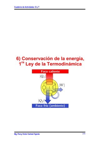 Cuaderno de Actividades: O y T
Mg. Percy Víctor Cañote Fajardo 256
6) Conservación de la energía,
1ra
Ley de la Termodinámica
 
