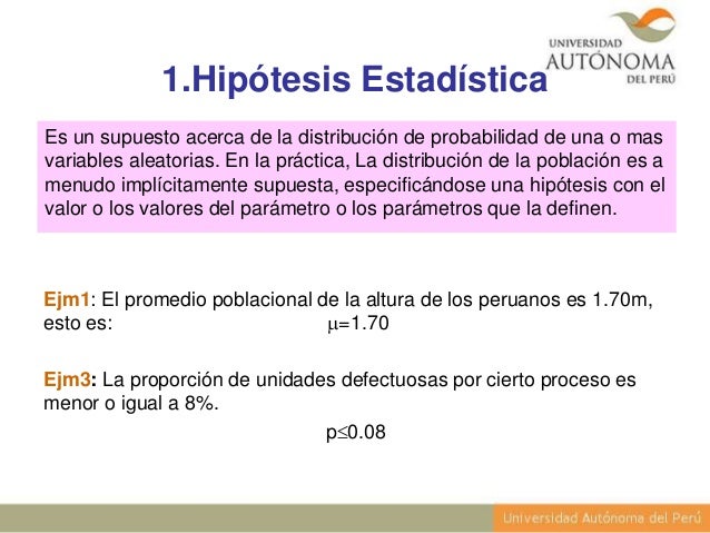 Prueba de Hipótesis para una media y proporción-estadistica