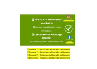 📝 Semana 15 - Redacción del borrador del informe
📝 Semana 15 - Redacción del borrador del informe
📝 Semana 15 - Redacción del borrador del informe
📝 Semana 15 - Redacción del borrador del informe
 
