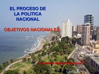EL PROCESO DE
    LA POLITICA
     NACIONAL

OBJETIVOS NACIONALES




            Dr. Martin Manco Villacorta
 