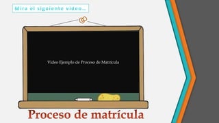 Video Ejemplo de Proceso de Matrícula
 