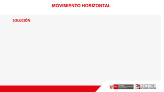 MOVIMIENTO HORIZONTAL
SOLUCIÓN
 