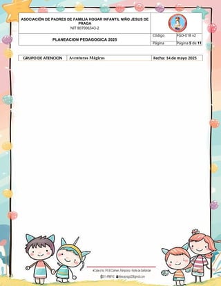 planeacion pedagogica para los grupos de prejardin y jardin | DOCX