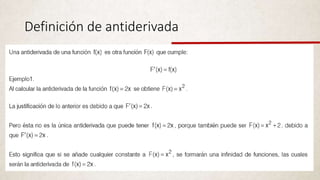 Definición de antiderivada
 