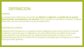 REGISTRO DE COMPRAS FDHASGFHSDGFHSDGFHSDGDHDHDGFGDFGD | PPTX