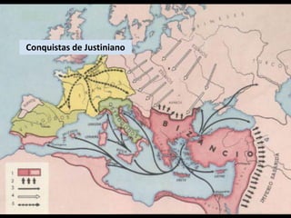 Conquistas de Justiniano




       INVASIONES
        BÁRBARAS
      (SIGLOS IV-V)
 