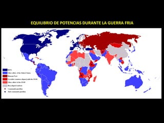 EQUILIBRIO DE POTENCIAS DURANTE LA GUERRA FRIA
 