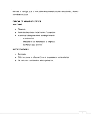 La cadena de valor de Michael Porter | DOCX