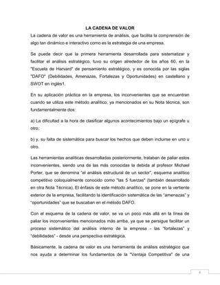 La cadena de valor de Michael Porter | DOCX
