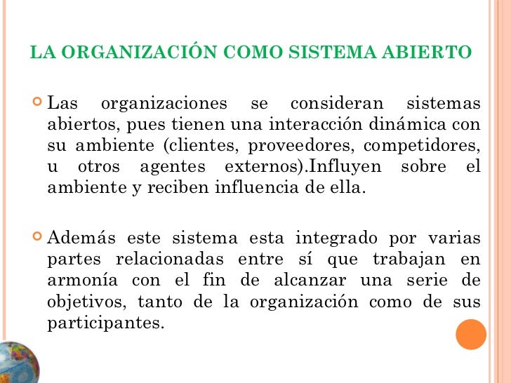 Semana 2 la organización como sistema abierto
