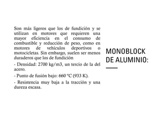 Diseño, Componentes y Reparación del Monoblock en Motores de Combustión ...