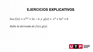 𝑆𝑒𝑎 𝑓 𝑥 = 𝑥3/2 + 3𝑥 − 6 𝑦 𝑔 𝑥 = 𝑥4 + 4𝑥2 + 8
𝐻𝑎𝑙𝑙𝑒 𝑙𝑎 𝑑𝑒𝑟𝑖𝑣𝑎𝑑𝑎 𝑑𝑒 𝑓 𝑥 . 𝑔 𝑥
 
