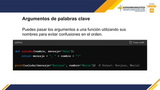 funciones python ejemplo para utilizar en | PPTX