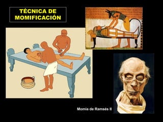 TÉCNICA DE
MOMIFICACIÓN
Momia de Ramsés II
 