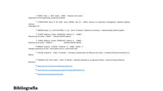 [1] BERRY, Peter L.; REID, David - (1995) - Mecánica de Suelos –
Department of Civil Engineering, University of Salford
[2] CHRISTOPHER, Barry R; DE JONG, Jason; MAYNE, Paul W – (2001)- Manual on Subsurface Investigations- National Highway
Institute-
Washington, DC
[3] JIMENEZ SALAS, J. A.; JUSTO ALPAÑEZ, J. L. de, - (1975, 2ª Edición) - Geotecnia y Cimientos I – Editorial Rueda, Madrid, España
[4] JUAREZ BADILLO, Eulalio; RODRIGUEZ, Alfonso R. – (1980) –
Mecánica De los suelos – TOMO I - Editorial LIMUSA, México
[5] JUAREZ BADILLO, Eulalio; RODRIGUEZ, Alfonso R. – (1980) –
Mecánica De los suelos – TOMO III - Editorial LIMUSA, México
[6]TARBUCK Edward, LUTGENS Frederick K.. (1998) GEODe II:
Geologic Explorations on disk - Tasa Graphics Arts Inc. And Prentice Hall
[7] TAYLOR, Donald W. – (1961, 1ª Edición) – Principios Fundamentales de Mecánica de Suelos – Compañía Editorial Continental S.A.,
México
[8] TERZAGHI, Karl; PECK, Ralph – (1973, 2ª Edición) – Mecánica deSuelos en la Ingeniería Práctica – Librería El Ateneo Editorial,
Barcelona
[9] www.eccentrix.com/memers/hidrologie/index.htm
[10] www.fbe.uwe.ac.uk/public/geocal/soilmech/water/WATERMES.htm
[11] www.ieev.uma.es/agua/temario.htm
Bibliografia
 