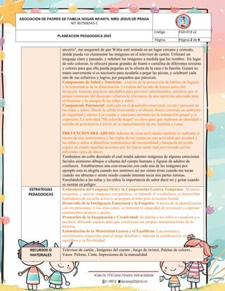 planeacion pedagogica para los grupos de prejardin y jardin | DOCX