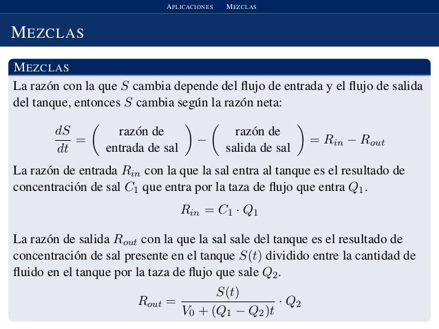 Aplicaciones De Las Edo De Primer Orden