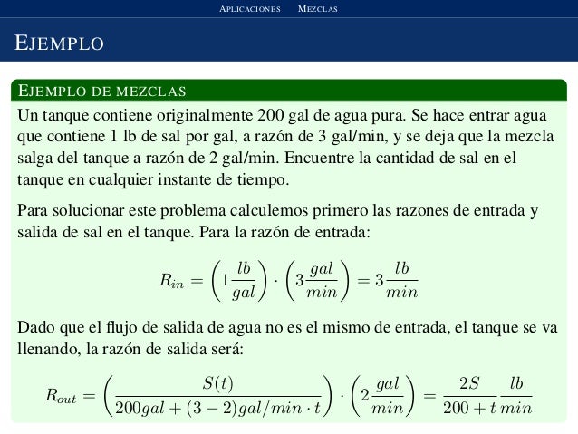 Aplicaciones De Las Edo De Primer Orden