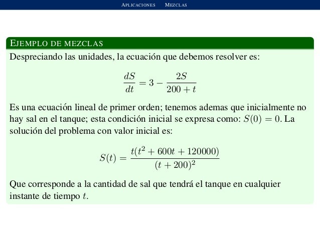 Aplicaciones De Las Edo De Primer Orden