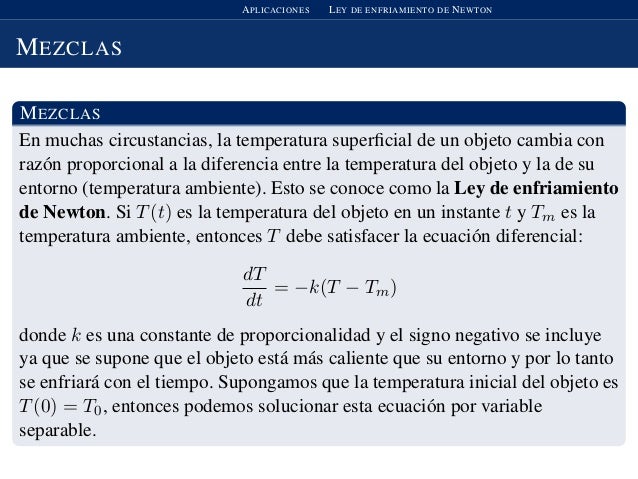 Aplicaciones De Las Edo De Primer Orden