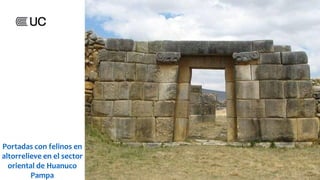 Portadas con felinos en
altorrelieve en el sector
oriental de Huanuco
Pampa
 