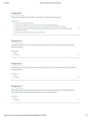 Semana 4 parcial GERENCIA Y PLANEACIÓN | PDF
