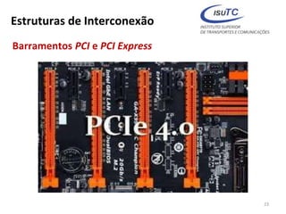 Estruturas de Interconexão
Barramentos PCI e PCI Express
23
 