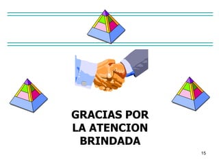 15
GRACIAS POR
LA ATENCION
BRINDADA
 