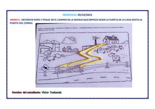 MIERCOLES 20/10/2021
ANEXO 3.- ENTORCHEPAPEL Y PEGUE EN EL CAMINO DELA GRANJA QUEEMPIEZA DESDELA PUERTA DE LA CASA HASTA LA
PUERTA DEL CORRAL
 