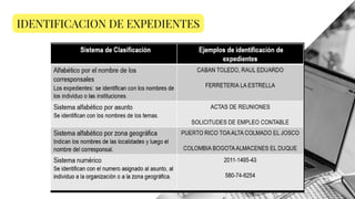 IDENTIFICACION DE EXPEDIENTES
 