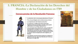 5. FRANCIA.-La Declaración de los Derechos del
Hombre y de los Ciudadanos en 1789
 
