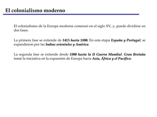 El colonialismo en la edad antigua y en la edad mediaEl mundo griego a mediados del siglo VI a. C.Esparta y Atenas