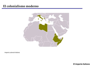 El colonialismo modernoFueron numerosos los motivos que llevaron a Europa a comenzar la colonización del continente americano:la búsqueda de metales preciosos, 