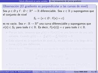 Gradiente Que Es Interpretación del gradiente. Regla de la cadena. Rectas y planos ...