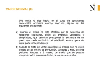 VALOR NORMAL (II)
 