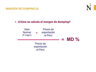 MARGEN DE DUMPING (I)
 