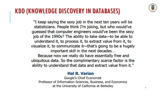 KDD (KNOWLEDGE DISCOVERY IN DATABASES)
9
 