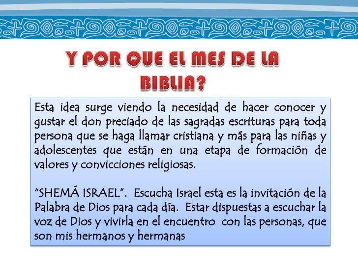 Semana biblia Semana biblia