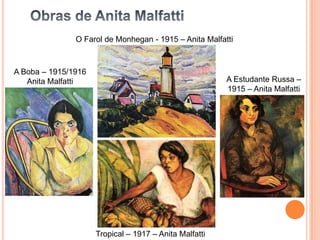 O Farol de Monhegan - 1915 – Anita Malfatti



A Boba – 1915/1916
   Anita Malfatti                                       A Estudante Russa –
                                                        1915 – Anita Malfatti




                     Tropical – 1917 – Anita Malfatti
 