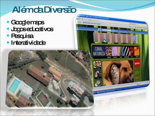 Alé d Dive ã
    m a    rs o
 Go g m p
     o le a s
 J g se uc tivo
   oo d a s
 P s uis
   eq a
 Inte tivid d
      ra    ae
 