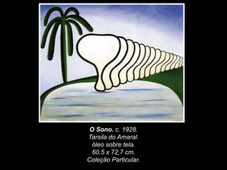 O Sono. c. 1928.
Tarsila do Amaral.
óleo sobre tela.
60,5 x 72,7 cm.
Coleção Particular.
 