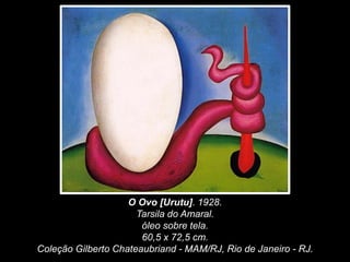 O Ovo [Urutu]. 1928.
Tarsila do Amaral.
óleo sobre tela.
60,5 x 72,5 cm.
Coleção Gilberto Chateaubriand - MAM/RJ, Rio de Janeiro - RJ.
 
