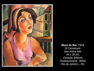 Mesa de Bar. 1929.
Di Cavalcanti.
óleo sobre tela.
44 x 36 cm.
Coleção Gilberto
Chateaubriand - MAM,
Rio de Janeiro – RJ.
 