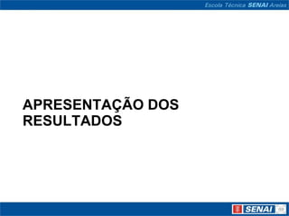 APRESENTAÇÃO DOS
RESULTADOS
 