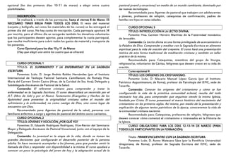 Semana de formación para agentes de pastoral | PDF