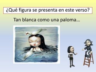 Tan blanca como una paloma…
b.
¿Qué figura se presenta en este verso?
 