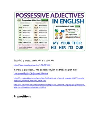 Escucho y presto atención a la canción
https://www.youtube.com/watch?v=F2lsRCFLHsA
Y ahora a practicar… Me pueden enviar l...