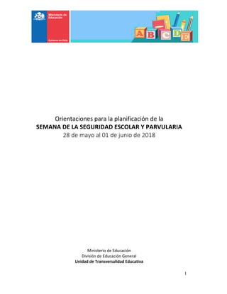 Semana de la seguridad escolar y parvularia final | PDF